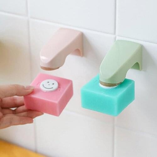 Bathroom Pendant 5 Colors Wall Mount Storage Rack with Marked Soap Holder Wooden Soap Dish Soap Dish Magnetic Soap Dish