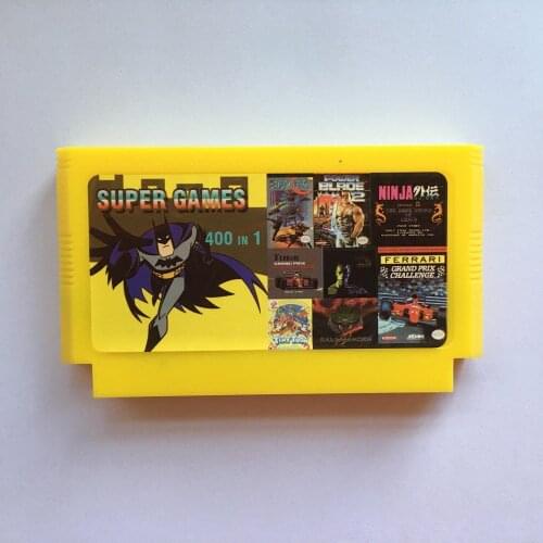 New Arrival 400 in 1 500 in 1 Classic Games Collection 8 Bit 60 Pins Game Card for Video Game Console Memory Card