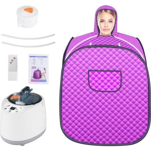 Portable Steam at Home Sauna Upgrade 2L Steamer Lightweight Tent One Person Full Body Spa for Weight Loss Detox Therapy New 2021