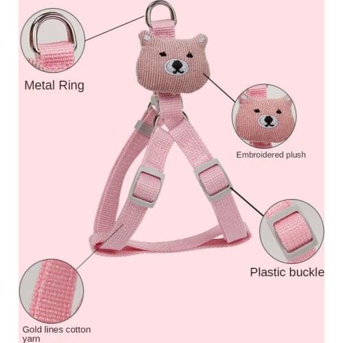 Dog Harness Leash for Small Dog Cat Refleticve Pet Collar Leash Outdoor Walking Dog Supplies