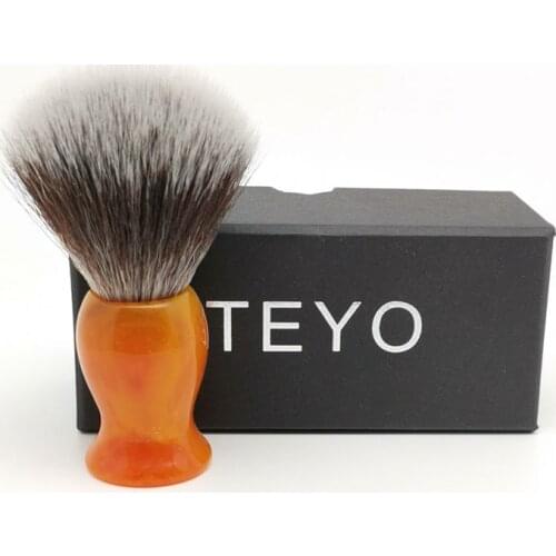 TEYO Synthetic Shaving Brush of Resin Handle With Gift Box Perfect for Wet Shave Soap Razor Beard Brush Tools