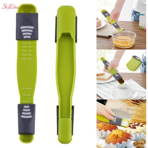 Skyelina measure cup Double End Eight Stalls Adjustable Scale Measuring Spoons Metering Spoon baking tool Kitchen accessories 5Z