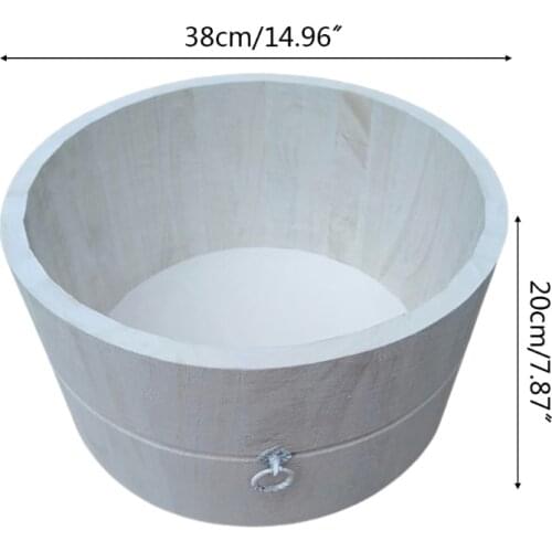 T5EC Baby Photography Props Wooden Basin Newborn Infants Pose Auxiliary Photo Shooting Basket