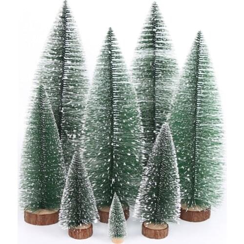 Merry Christmas Tree Ornaments LED Mini Christmas Tree Decorations for Home New Year Gifts Navidad DIY Craft Xmas Party Decor