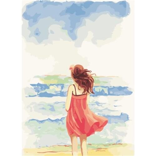 Spring Flowers Bloom Night Sceney Diy Oil Painting Paint By Number Kit Painting For Adults Kids Arts Craft For Home Wall 40x50cm