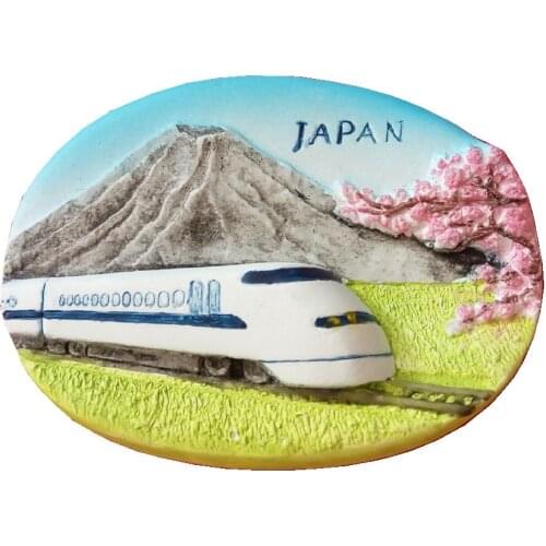 Japan Shinkansen Aromatherapy Cold Porcelain Hand-Painted 3D Fridge Magnets Travel Souvenirs Refrigerator Magnetic Stickers