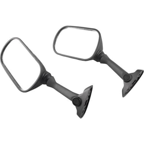 1Pair Motorcycle Handle Bar End Mirrors Rear View for Suzuki GSXR600 GSXR750 GSXR1000 2001 2002 Left & Right Black