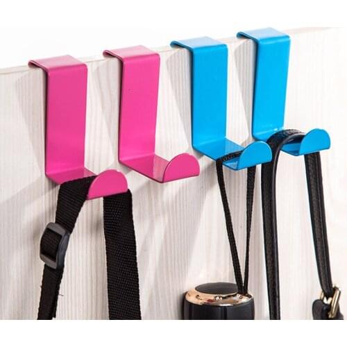 2 Pcs Stainless Steel Towel Clothes Pothook Door Hooks Bathroom Hooks Home Kitchen Door Hooks Self Holder Hanger Hang Coat Hooks