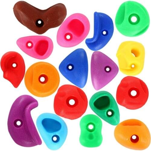 25Pcs/set Assorted Textured Rock Climbing Frame Mixed Color Rock Climbing Wall Stones Hand Feet Holds Grip kids Sport Toys