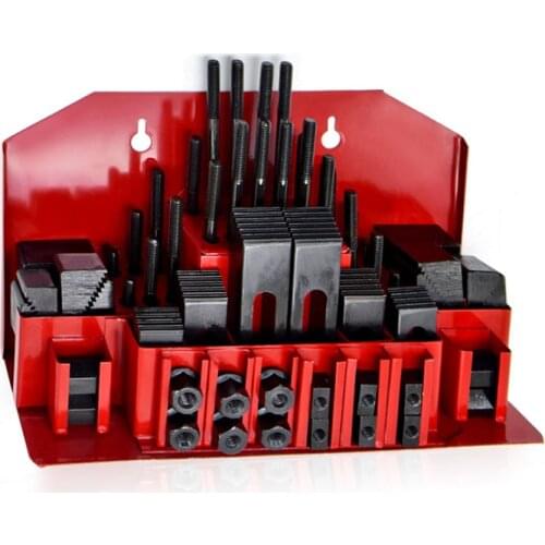 58pcs Milling Machine Clamping Set Mill Clamp Kit Vice M12 Universal Fixture Screw Set Pressure Plate Processing Parts