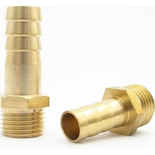 8mm 10mm 12mm 13mm 16mm OD Hose Barb x M14 M16 M20 Metric Male Thread Brass Pipe Fitting Coupler Connector Adapter Splicer