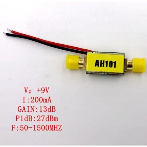 AH101 50-1500MHz RF Power Amplifier Module Fixed Gain 14dB Single Power Supply 27dBm