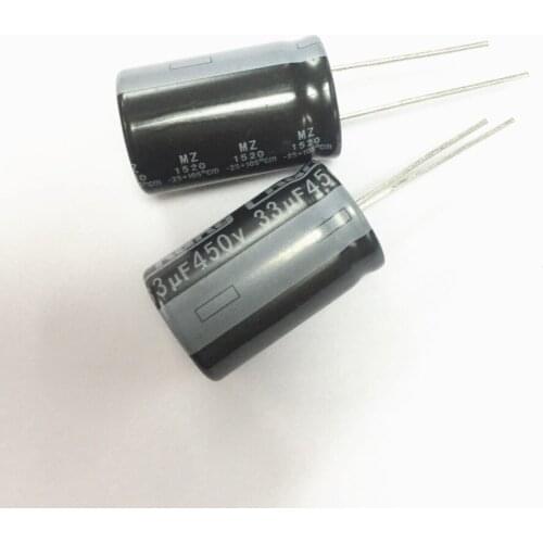 50pcs X 100% New 33UF 450V 16X25 Aluminum Electrolytic Capacitor