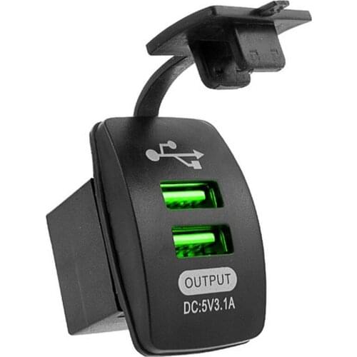 Car Charger Dual USB Port Waterproof Universal Automatic Adapter Phone Charger Easy To Install and Remove Car Dual USB Sockets