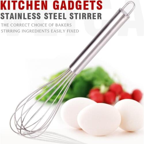 260mm Stainless Steel Egg Beaters Whisk Stirrer Mixer Sauce Egg Beater Foamer Hand Cooking Tools Kitchen Blender