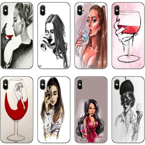 Girl with Wine Cup Accessories Phone Case For Huawei Honor 20 10i 9X 10 Lite 8S 8C 8X 7C 7X 7A 6C Pro 6 6A 6X 5C V10