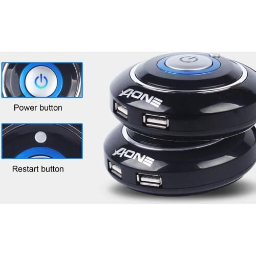 VONETS 1.2M Desktop PC Computer Case Power Switch ON/OFF Reset with Dual USB Ports Power Reset Button LED Lights Extension Cord