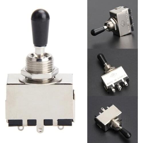 Chorme 3 Way Selector Pickup Toggle Switch Guitar Parts for Electric Guitars Box Design Sealed Metal Housing Durable