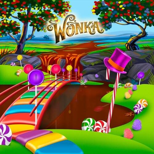 Decor Candy Land Birthday Chocolate factory Bridge Tree backgrounds Vinyl cloth High quality Computer print party backdrop