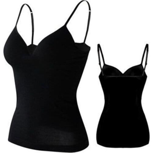 Summer Ladies Modal Camisole Without Steel Ring Integrated Chest Pad Vest Bottoming Shirt Women Street Style Halter Top