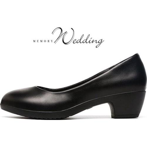 LIHUAMAO Women High Heel Shoes Pumps Square Heel round Toe Wedding Party Dancing Ladies Dress Shoes platform heels brown