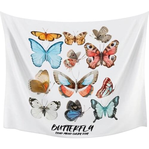 Multicolor Butterfly Vintage Style Tapestry Wall Hanging Home Wall Decor Blanket Bedroom Tapestry Yoga Mat