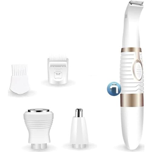 4in1 kit wet dry women shaver bikini trimmer precision epilator face hair eyebrow trimmer lady shape tool female shaving machine