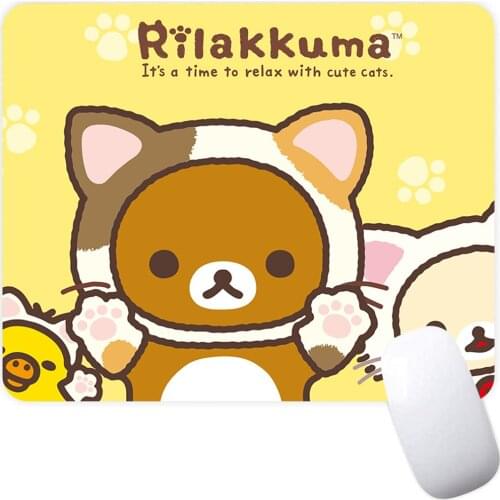 Small Gaming Mouse Pad Computer Mousepad PC Gamer Mouse Mat Laptop Mausepad Cute Rilakkuma Mouse Carpet Keyboard Mat Desk Pad