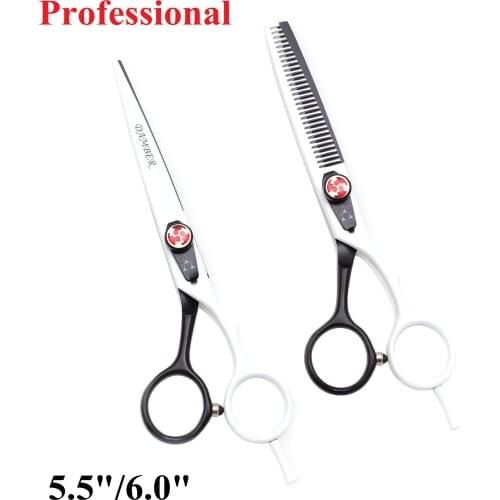 50Pcs 5.5 6 Professional Hairdressing Scissors Hair Cutting Scissors 440C Barber Scissor Thinning Haircut Shear Salon Makas 1018