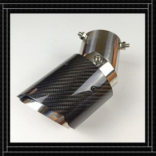 One Piece Auto Parts Straight Edge For Akrapovic Exhaust Pipe Glossy Black Nozzles Car Universal Adjustable Rear Muffler Tip