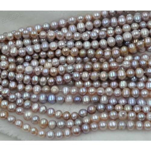 Wholesale 5 strands 7-8mm purple freshwater pearl loose pearl