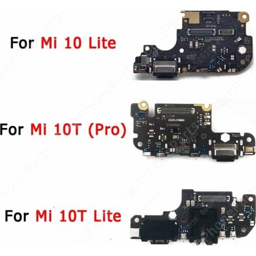 Original Usb Charge Board For Xiaomi Mi 10 Lite 10T Pro Mi10 Mi10T Charging Port Plate Ribbon Socket Repair Flex Spare Parts
