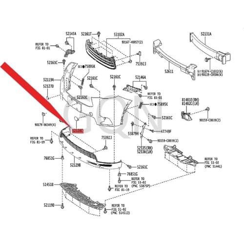 Front bumper left hole cover 2015-Toy ota HIG HLA ND ER front bumper fog lamp frame front bumper fog lamp frame