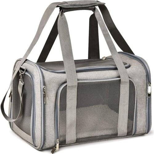 Dog Carrier Bag Pet Travel Cat Carriers for Small Medium Cats Dogs Soft Sided Collapsible Portable Crates with Breathable Mesh