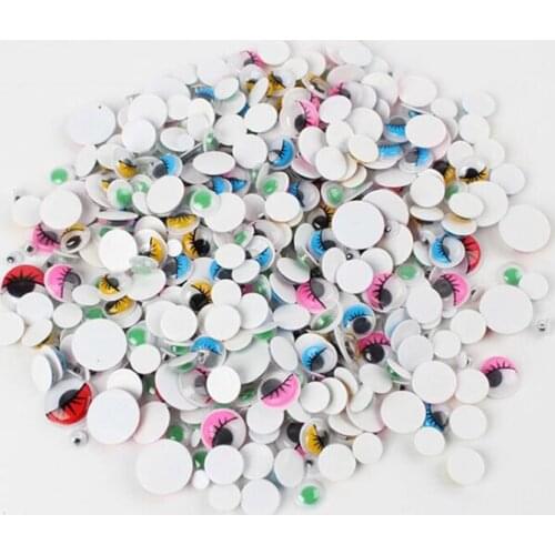 Plastic Eyeball Wiggle Multicolor Black Baby Children Doll Eye DIY Accessory Adhesive Craft Material Handmade Toys