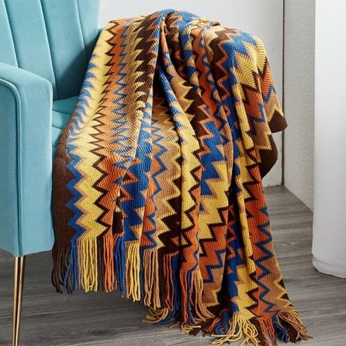 Bed Plaid Blanket Geometry Aztec Baja Blankets Ethnic Sofa Cover Slipcover Boho Decor Throw Cobertor Wall Hanging Tapestry Rug