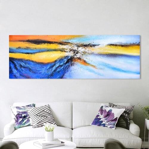 DDWW Large Size Posters Abstract Landscape Painting Wall Art Canvas Picture Print for Living Room Home Decor No Frame