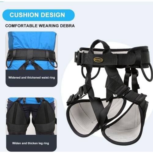 XINDA Outdoor Sports Rock Climbing Harness Waist Support Half Body Falling Protection Safety Belt Rappelling Escalade Equipment