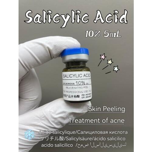 Salicylic acid 10% bha Chemical peel Scrub Remove Whellote-head Papular acne detail Pustules acne Pustules Comedones Cystic