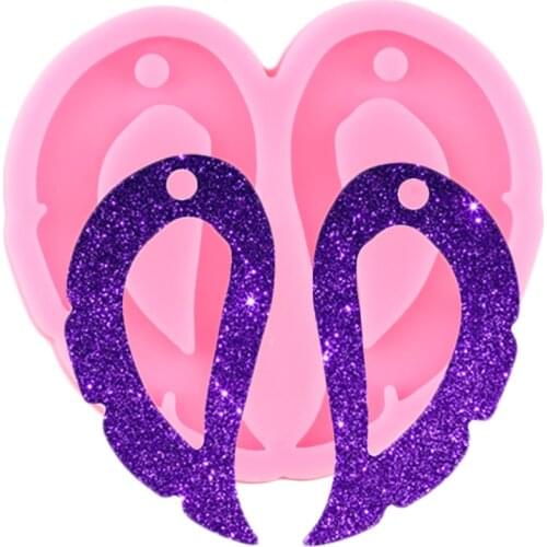 Heart Shape Feather Silicone Mold DIY Craft Keychain Molds Handmade Eardrop Epoxy Mould Jewelry Making Necklace Moulds