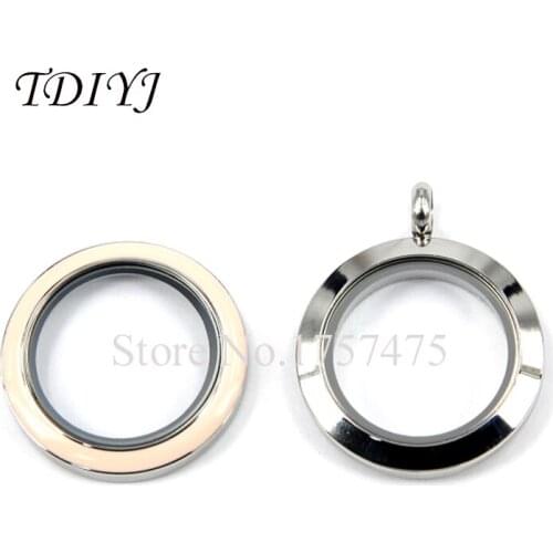 TDIYJ 5pcs Hot Sale 25mm Peach Stainless Steel Twist Floating Locket Pendants with Locket Face as Mothers Day Gifts