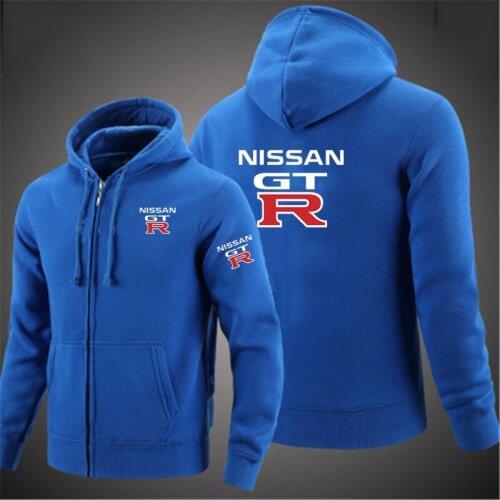 NEW Spring Autumn Men Nissan GTR Car Logo Hooded Sweatshirt Street Custom Fleece Jacket Sweatshirts Hip Hop Sportswear