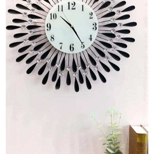 Iron creative clock hanging clock living room decoration clock electronic quartz clock cross border hot products