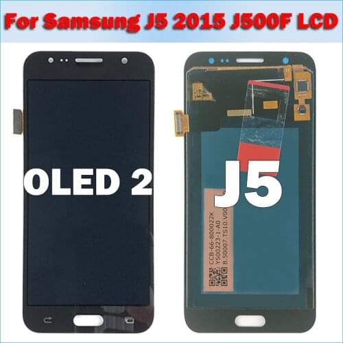 OLED2 LCD For Samsung Galaxy J5 2015 J500 LCD Display with Touch Screen Digitizer Adjust J500F J500N J500M LCD Replacement