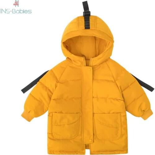 Winter Baby Boy Clothes yellow Boys Jackets Children Winter long sleeve thickened Snowsuit Kids 24m-6y Children Coat outerwear