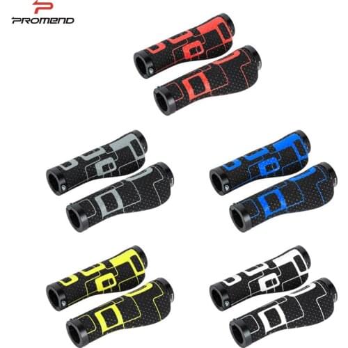 1 Pair Bike Handlebar Grips Silica gel Aluminum lock Ring Comfortable Anti Skid MTB Bicycle Handle Grips Lock Cycling Parts