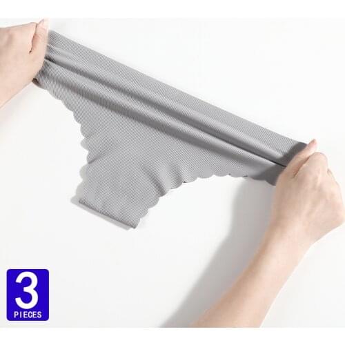 3Pcs/Lot Women Lingerie Low Waist Panties Female Underwear Seamless Briefs Ladies Thong T-String Breathable Girls Underpants