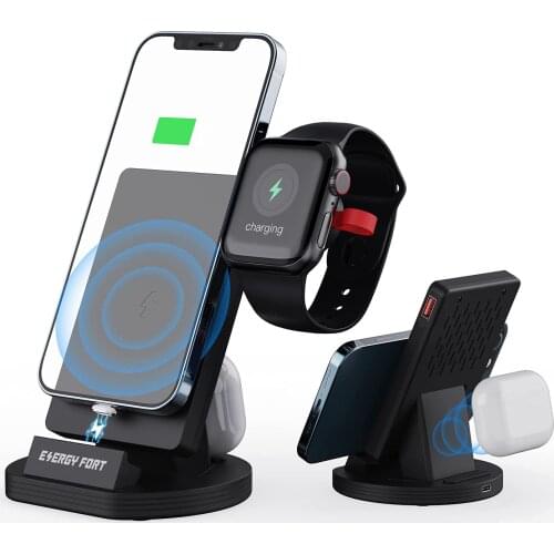 4 in 1 Magnetic Charging dock Station Wireless Charger for iPhone 11 12 Pro Max XS USB Watch Charger for Apple watch 1 2 3 4 5 6
