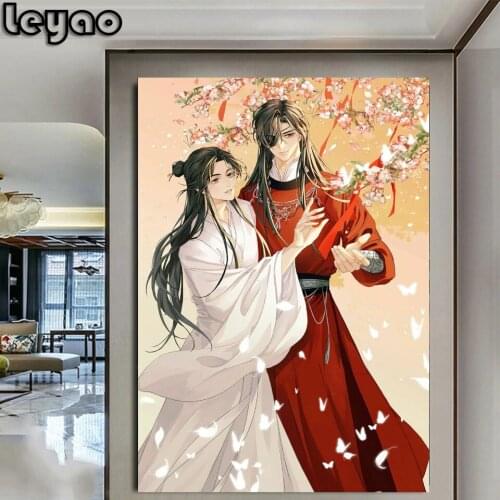 5D DIY diamond mosaic Tian Guan Ci Fu Image,Fantasy world Handmade square Diamond painting Cross Stitch Diamond Embroidery