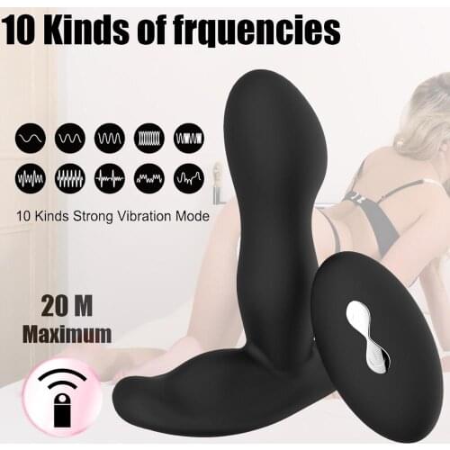 Anal Vibrator Wireless 10 Speed Silicone Butt Plug Prosate Massager Male Masturbator Gay Adult Anal Sex Toy for Women and Man